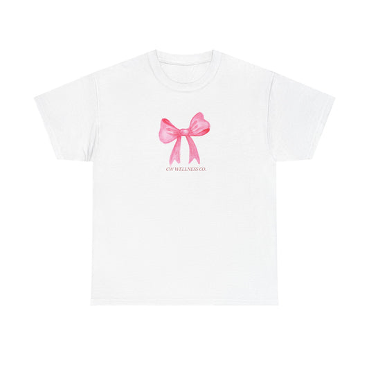 Pink Ribbon Bow Tee