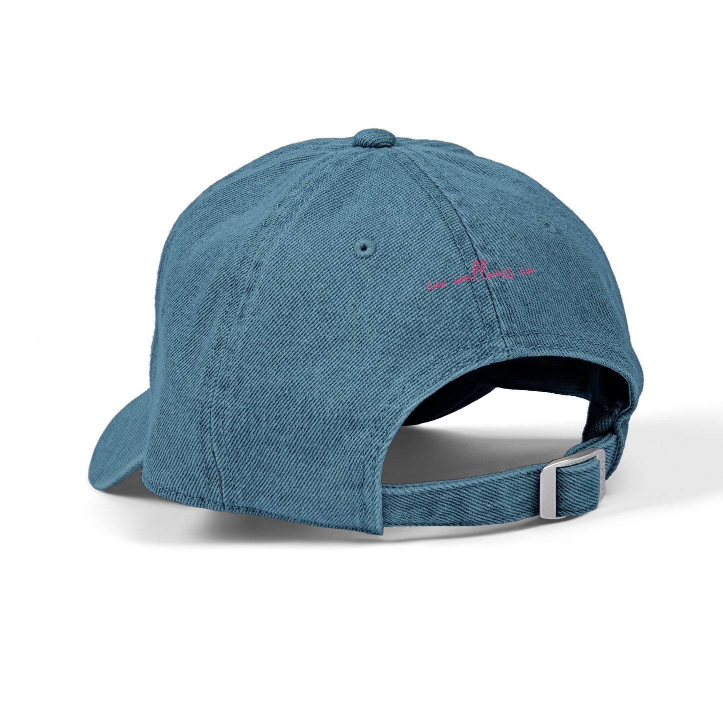 Embroidered Pink Bow Denim Hat